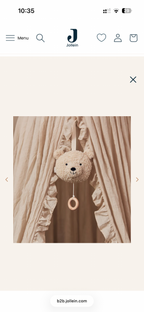 Jollein muziekhanger Teddy bear naturel