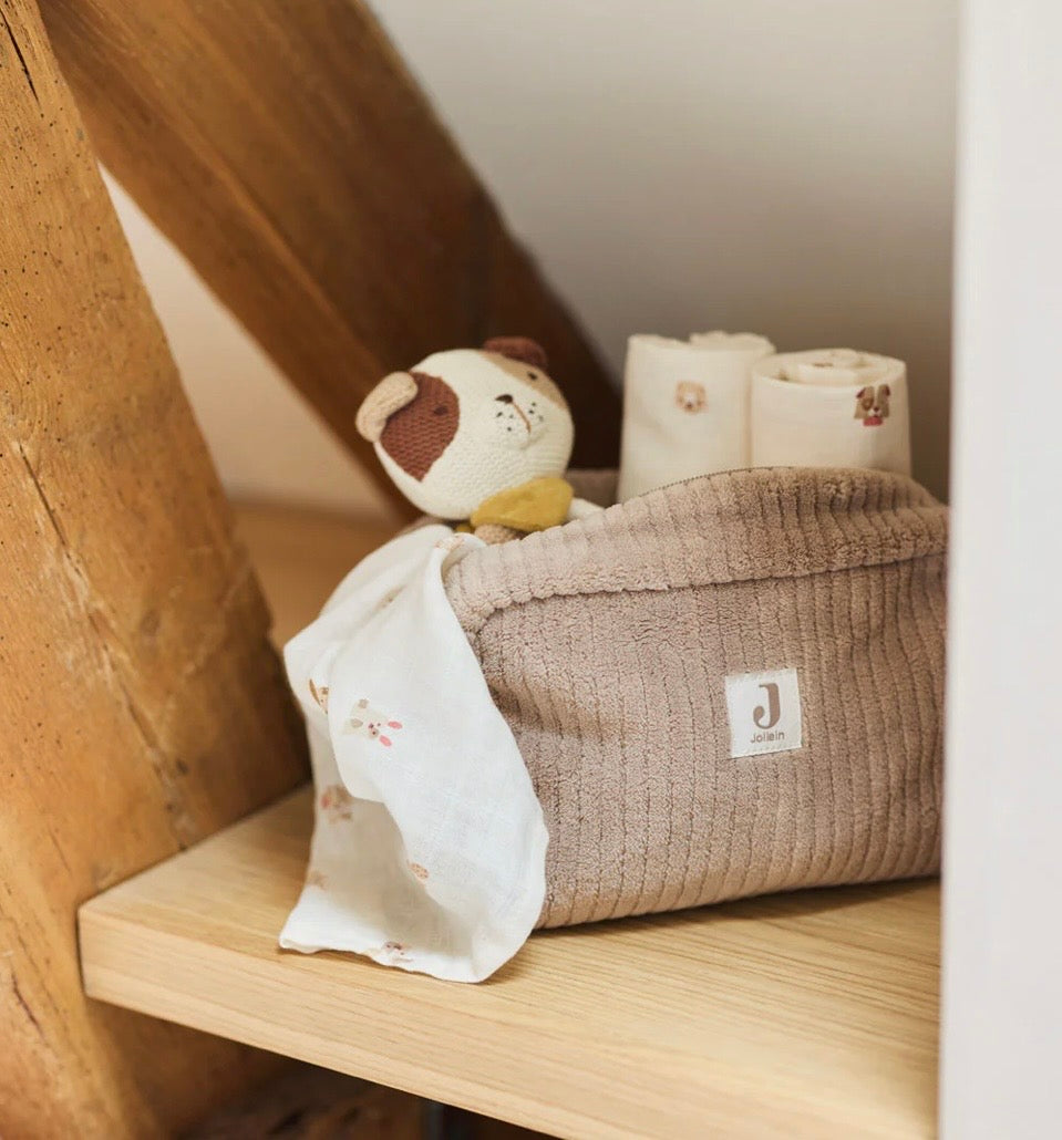 Jollein etui Cloudy rib Milky Coffee