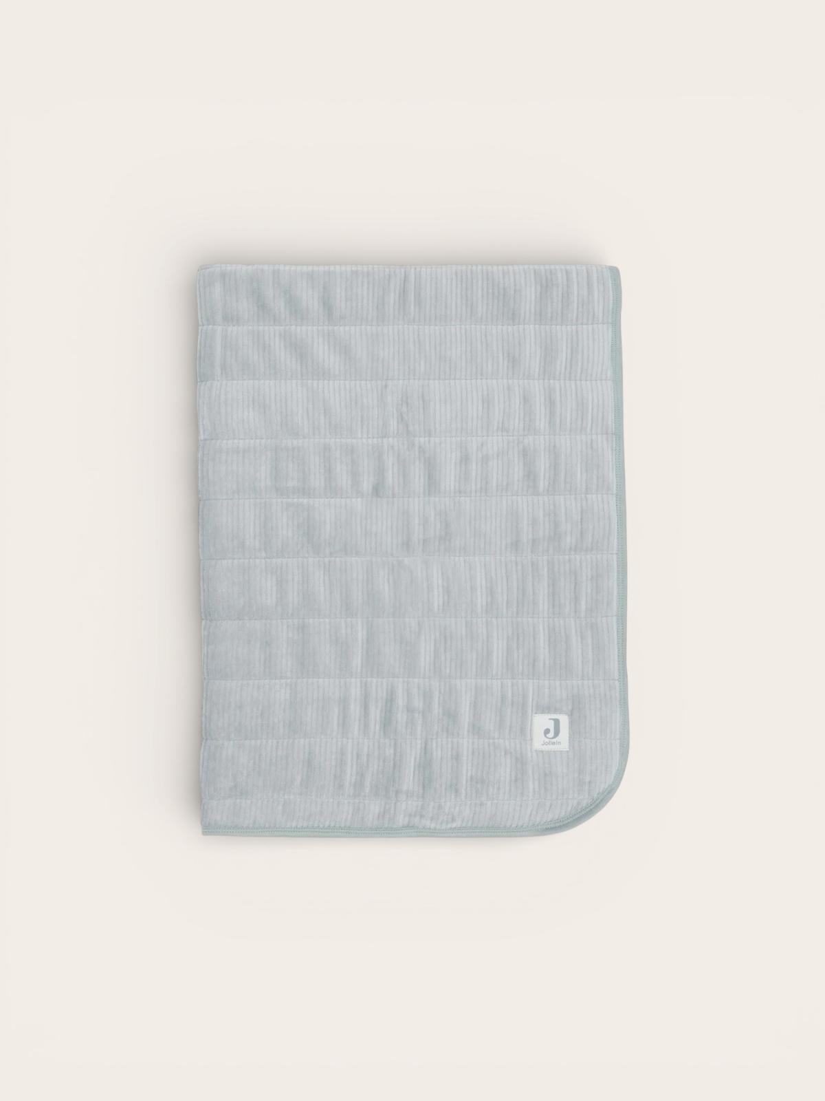 Jollein deken velvet rib blauw